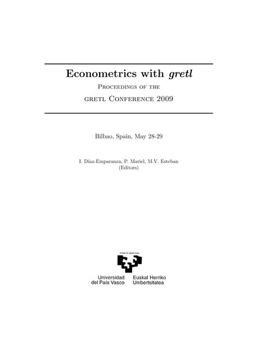 Cover for Econometrics with gretl