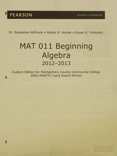 Cover for Beginning Algebra