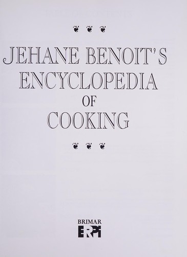 Cover for Jehane Benoit's Encyclopedia of Cooking