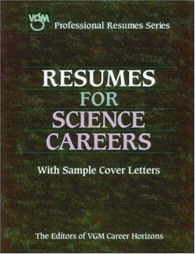 Cover for Resumes for science careers
