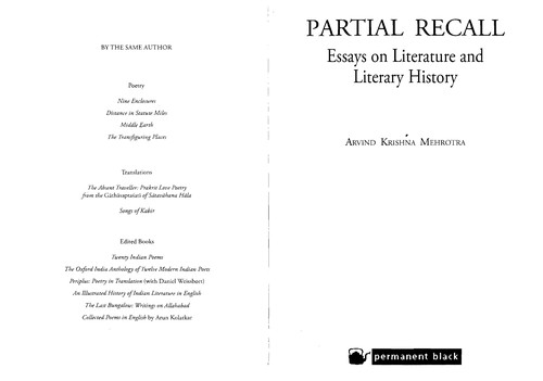 Cover for Partial recall