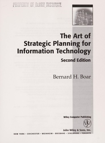 Cover for The art of strategic planning for information technology