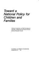 Cover for Toward a national policy for children and families