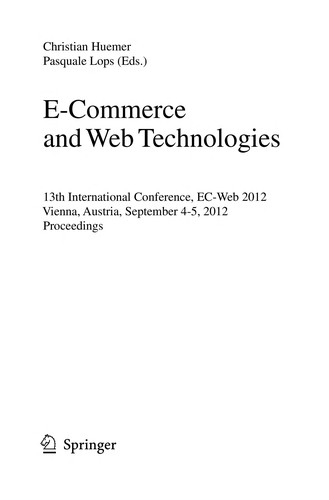 Cover for E-Commerce and Web Technologies