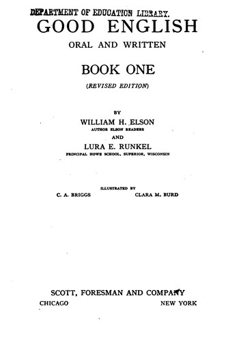 Cover for Good English, Oral and Written ...
