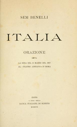 Cover for Italia
