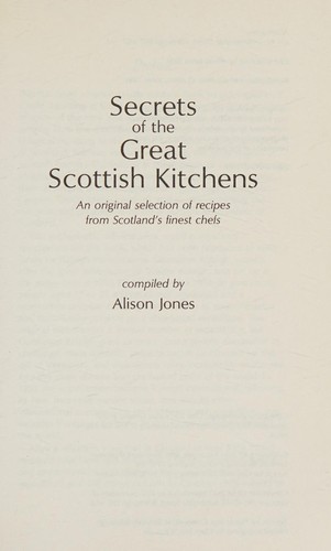 Cover for Secrets of the Great Scottish Kitchens