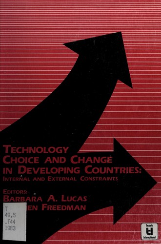 Cover for Technology choice and change in developing countries