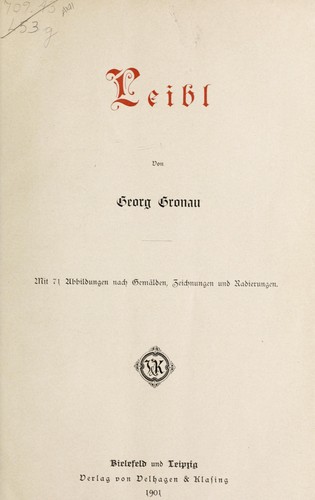 Cover for Leibl ...