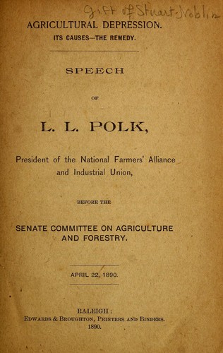 Cover for Agricultural depression