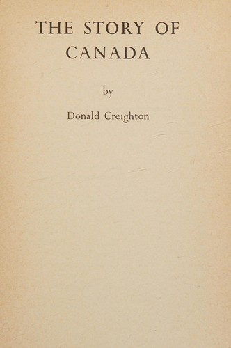 Cover for The story of Canada