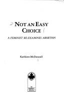 Cover for Not an Easy Choice