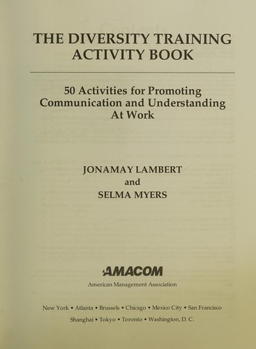 Cover for The diversity training activity book