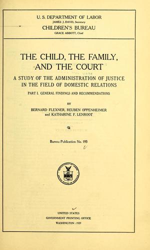 Cover for child, the family, and the court