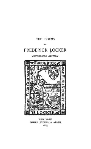 Cover for The poems of Frederick Locker