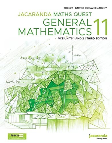 Cover for Jacaranda Maths Quest 11 General Mathematics VCE Units 1 and 2 3e learnON and Print