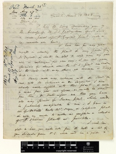 Cover for Correspondence