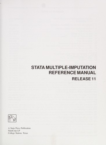 Cover for Stata multiple-imputation reference manual