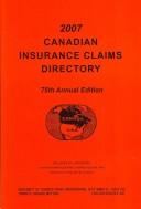 Cover for Canadian Insurance Claims Directory