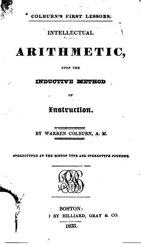 Cover for Intellectual Arithmetic: Upon the Inductive Method of Instruction
