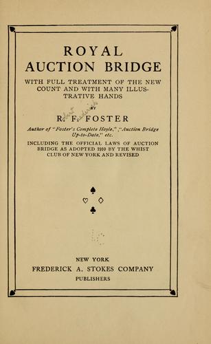 Cover for Royal auction bridge