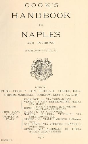 Cover for Cook's handbook to Naples and environs.
