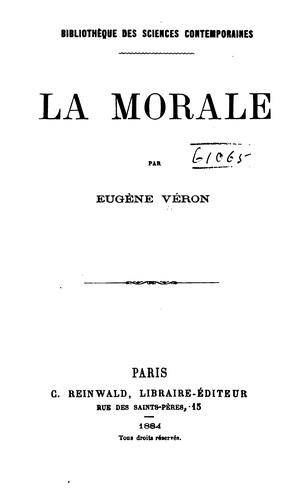 Cover for La morale