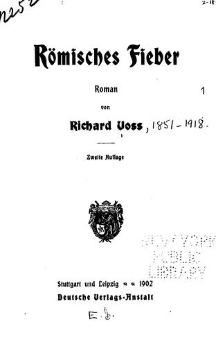 Cover for Römisches Fieber