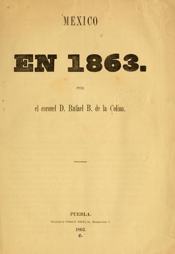Cover for Mexico en 1863