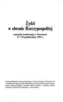 Cover for Żydzi w obronie Rzeczypospolitej