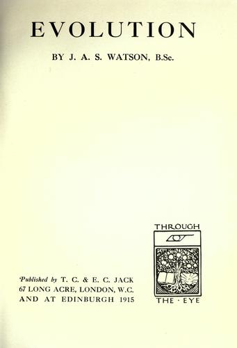 Cover for Evolution.
