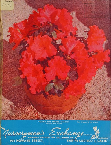 Cover for Wholesale catalog fall 1951 - spring 1952
