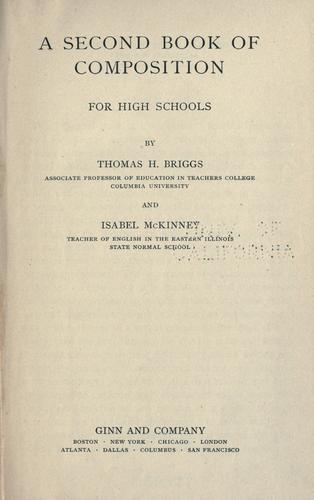 Cover for A second book of composition for high schools
