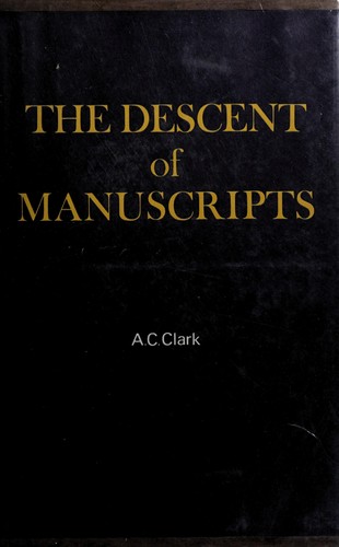 Cover for The descent of manuscripts