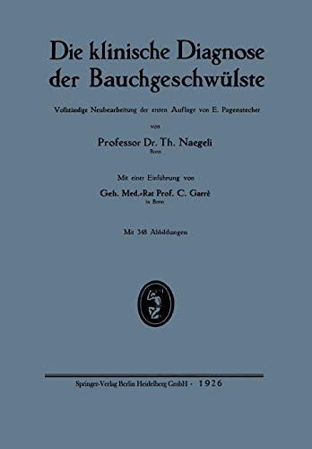 Cover for Die klinische Diagnose der Bauchgeschwülste