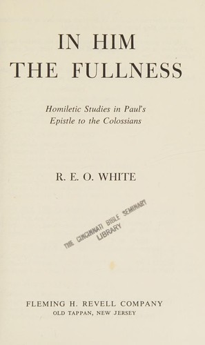 Cover for In Him the fullness