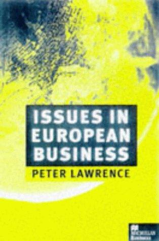 Cover for Issues in European Business