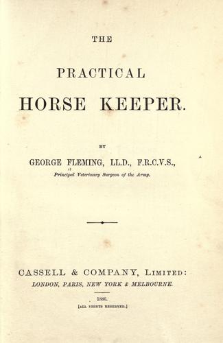 Cover for The practical horse keeper.