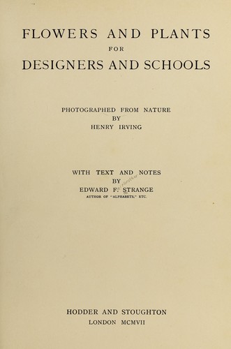 Cover for Flowers and plants for designers and schools