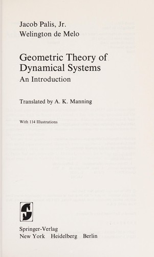 Cover for Geometric theory of dynamical systems