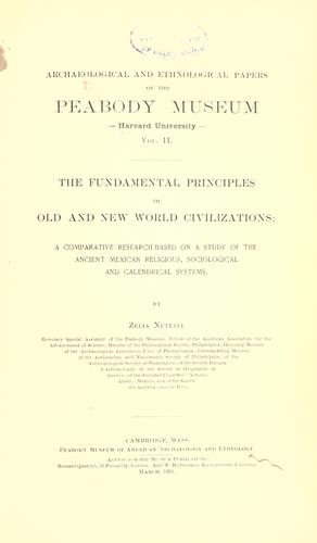 Cover for The fundamental principles of Old and New world civilizations