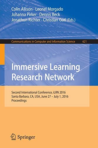 Cover for Immersive Learning Research Network