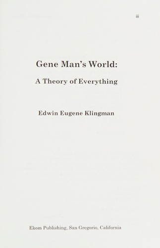 Cover for Gene man's world