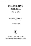 Cover for Discovering America, Seventeen Hundred to Eighteen Seventy-Five