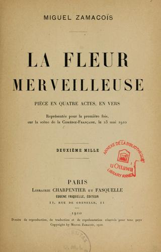 Cover for La fleur merveilleuse