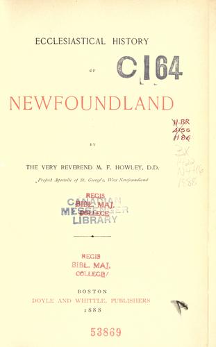 Cover for Ecclesiastical history of Newfoundland.
