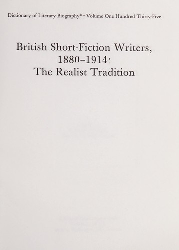 Cover for British short-fiction writers, 1880-1914
