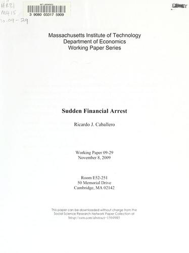 Cover for Sudden financial arrest
