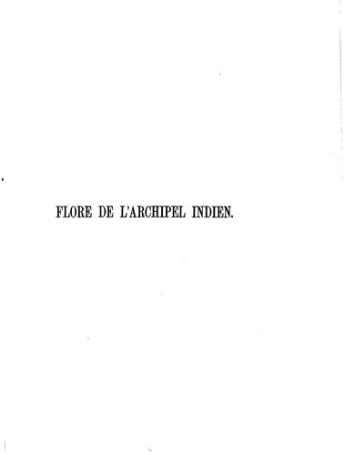 Cover for Illustrations de la flore de l'archipel Indien
