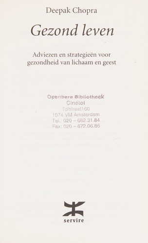 Cover for Gezond leven